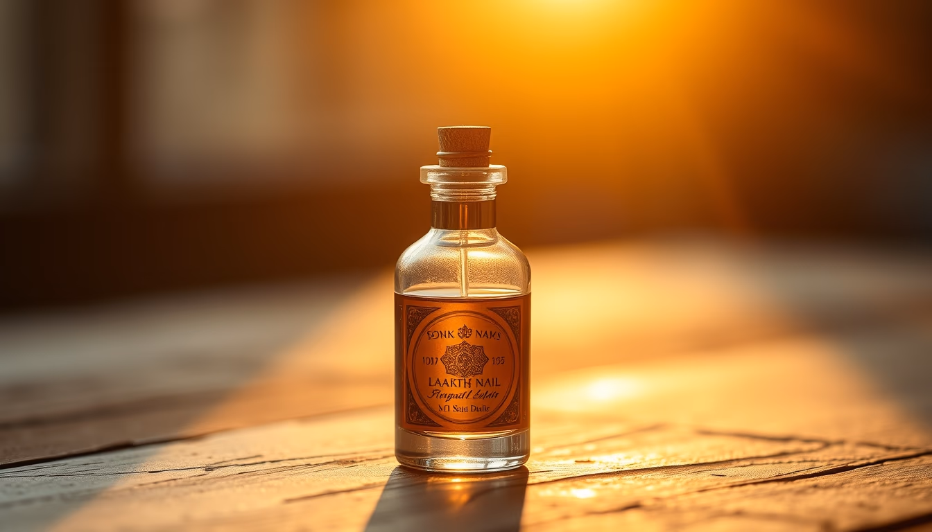 persian perfume vial in editorial style