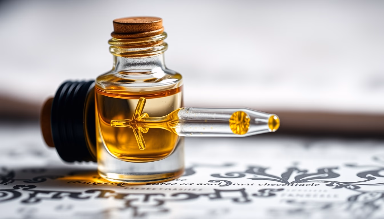 persian perfume vial in editorial style