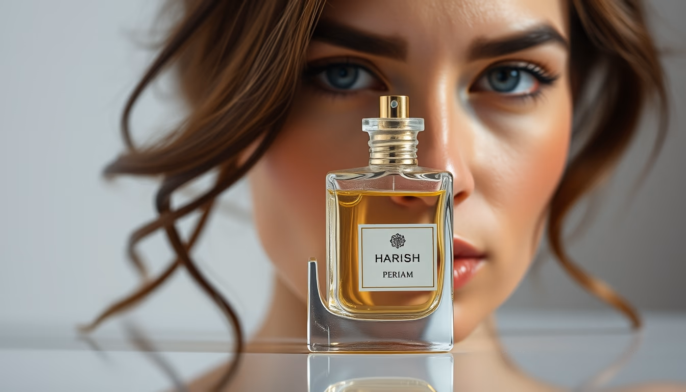 persian perfume vial in editorial style