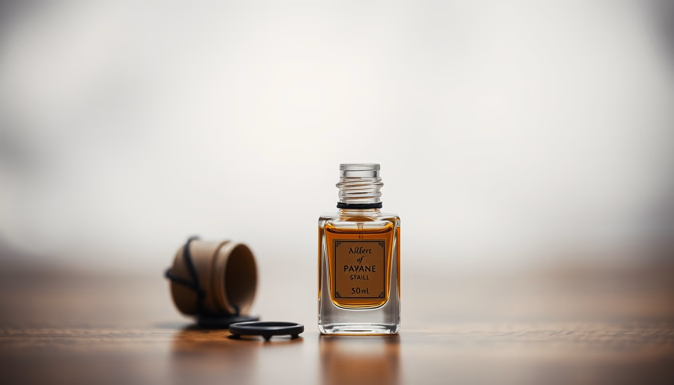 persian perfume vial in editorial style
