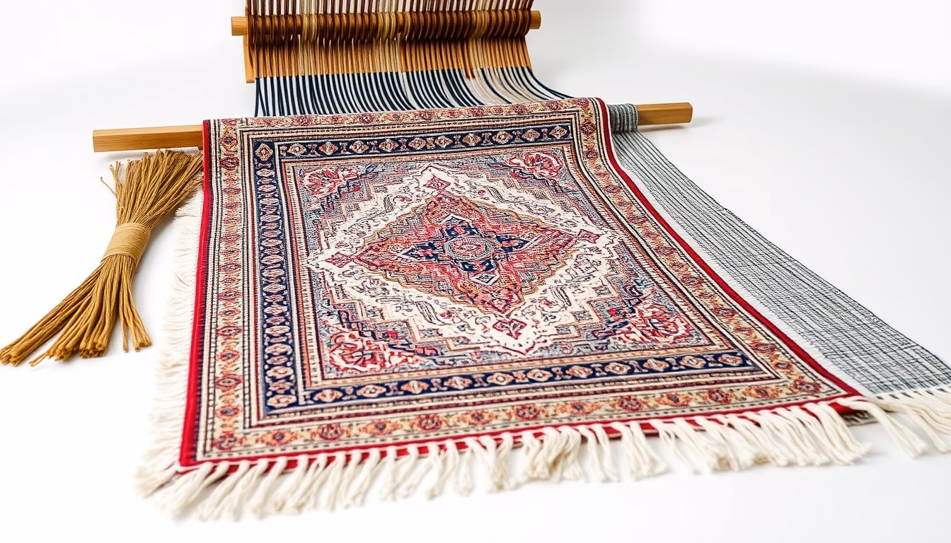 persian rug weaving in editorial style