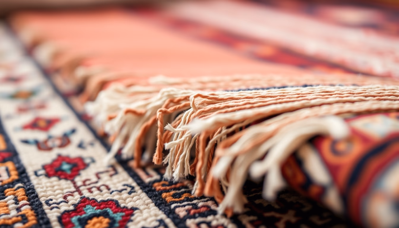 persian rug weaving in editorial style