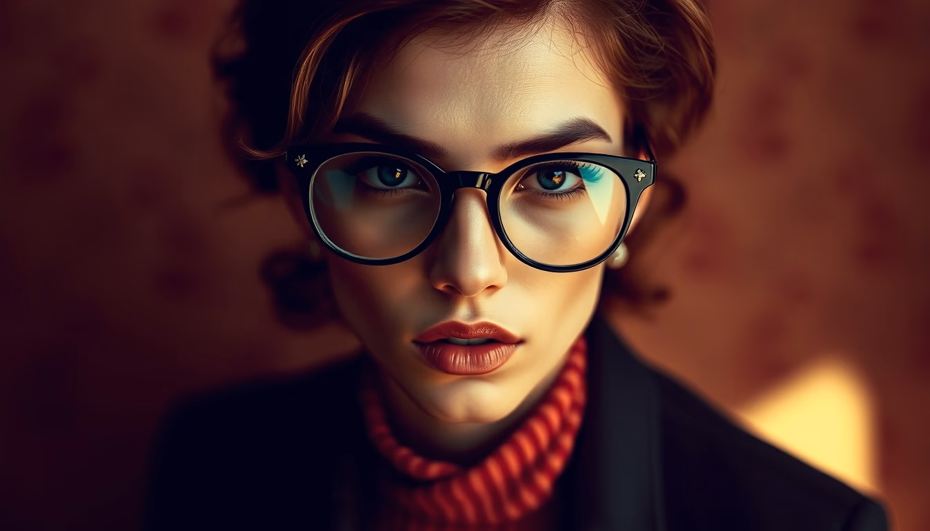 persol vintage frame in editorial style