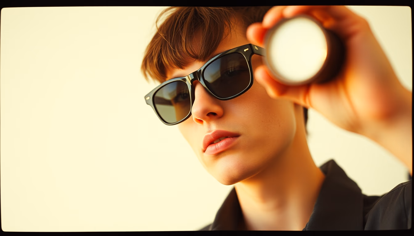 persol vintage frame in editorial style