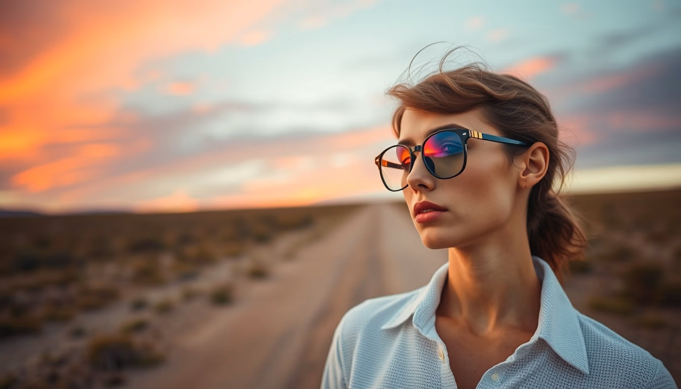 persol vintage frame in editorial style