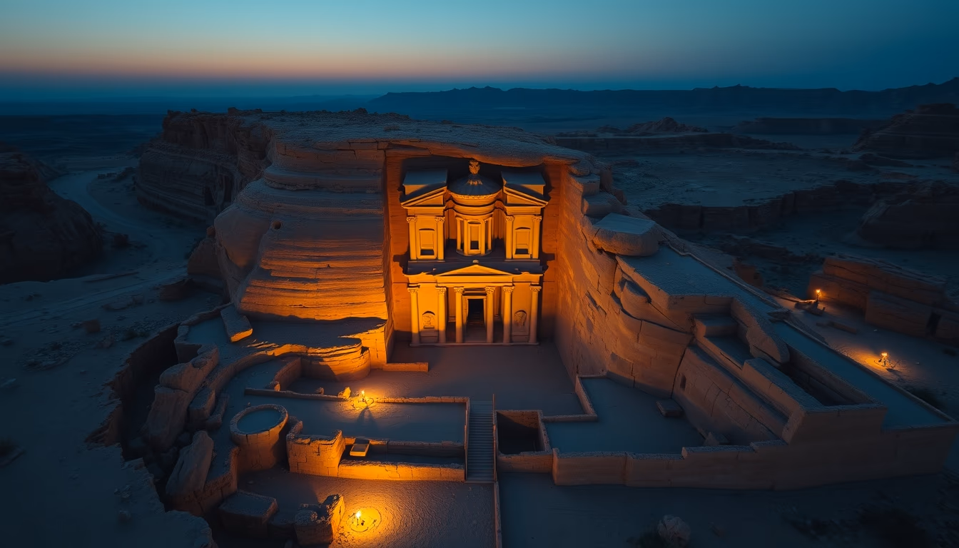 petra treasury jordan in editorial style