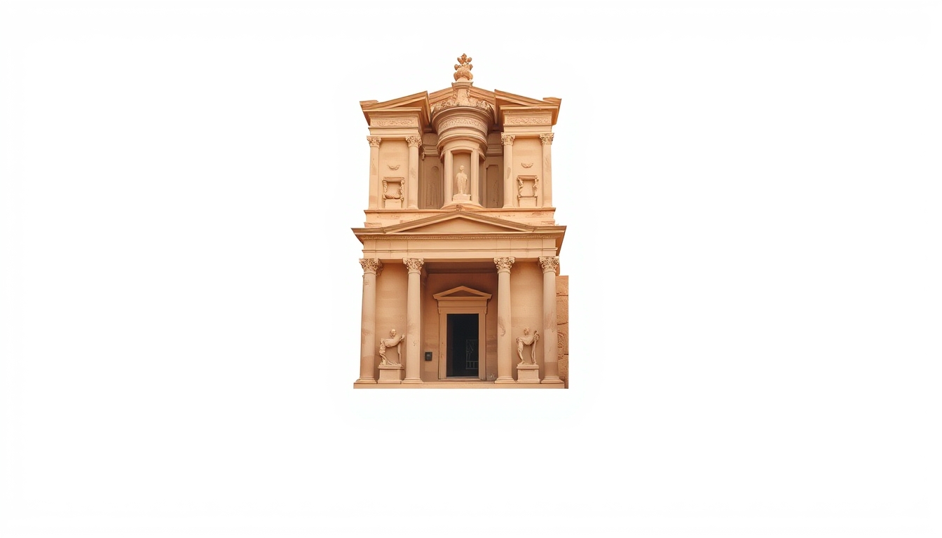 petra treasury jordan in editorial style