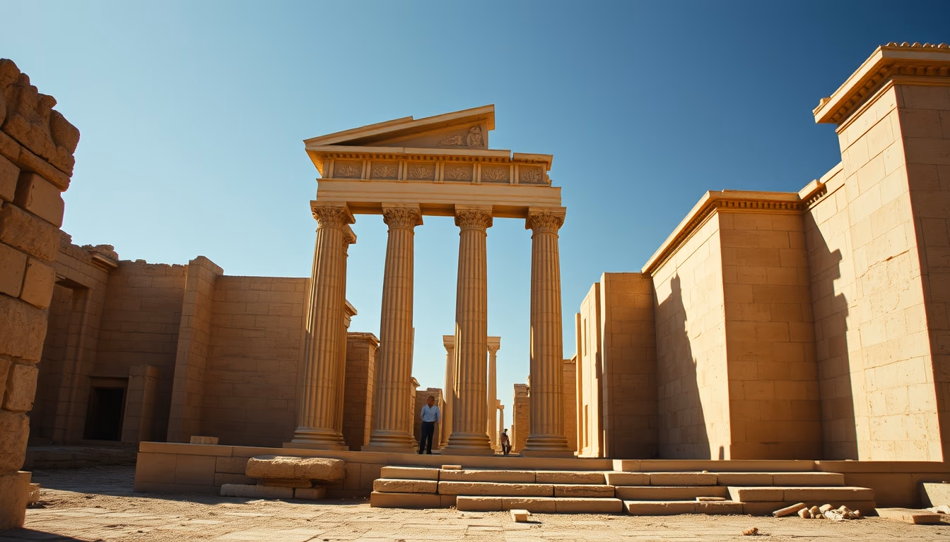 pharos alexandria reconstruction in editorial style