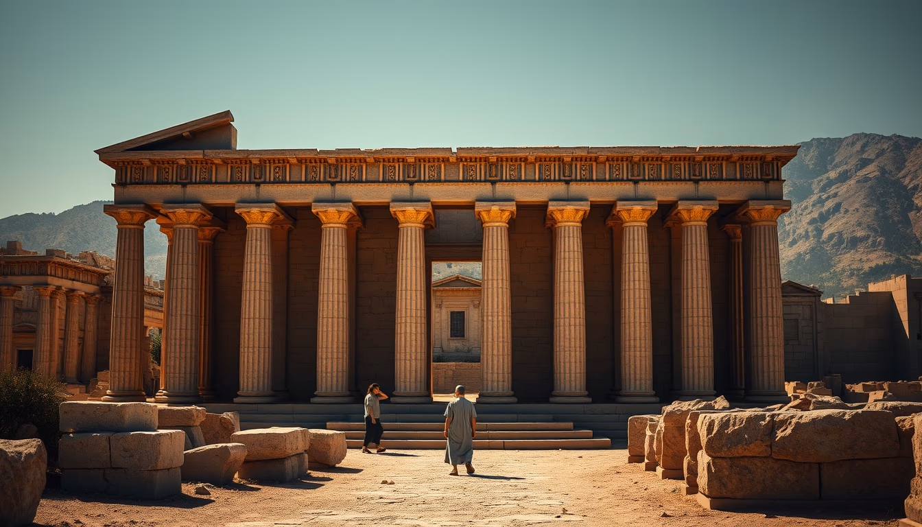 pharos alexandria reconstruction in editorial style