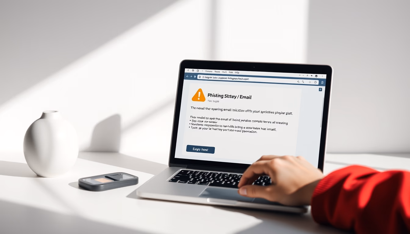 phishing email warning in editorial style