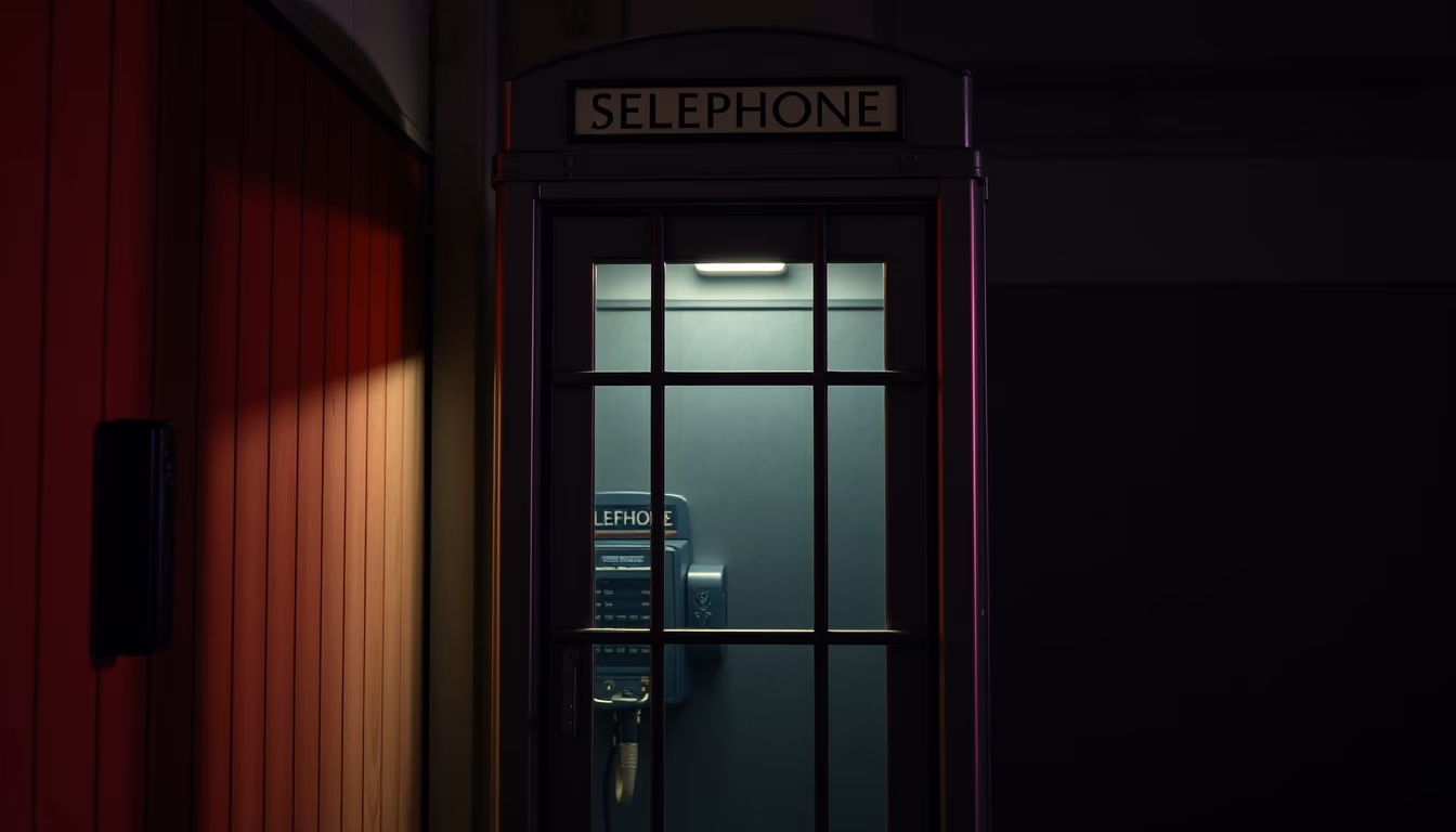 phone booth office in editorial style