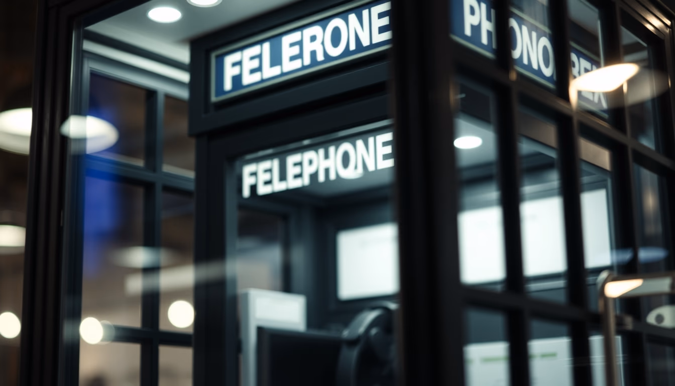 phone booth office in editorial style