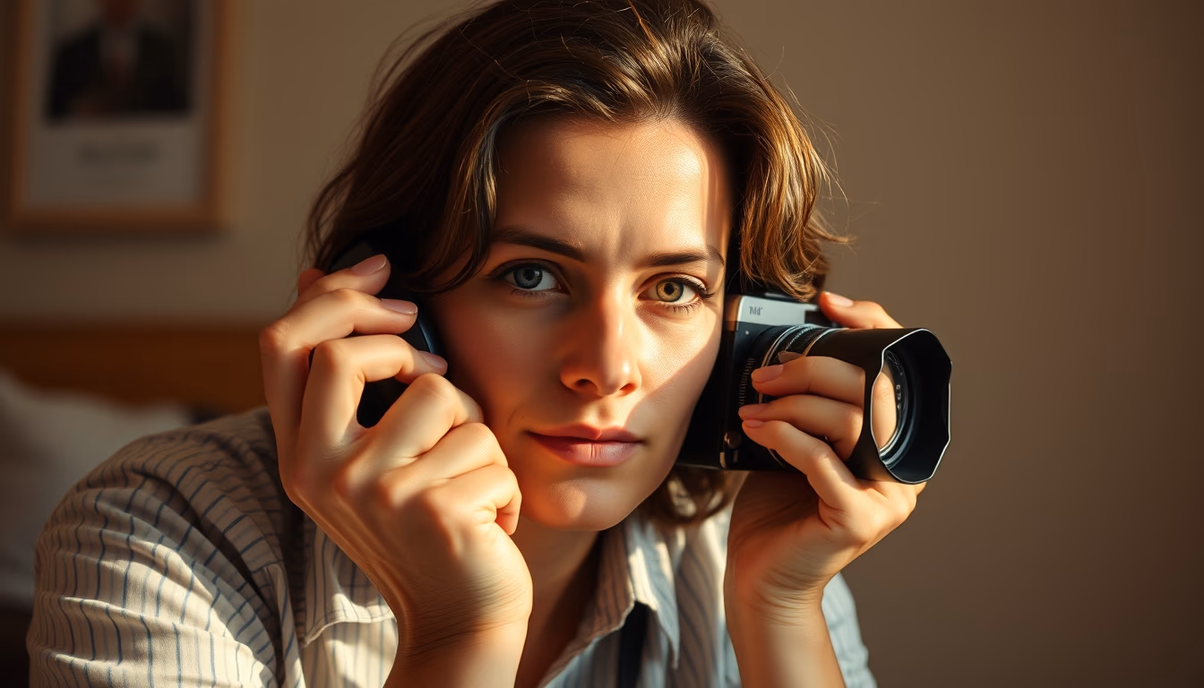 photography vintage camera in editorial style