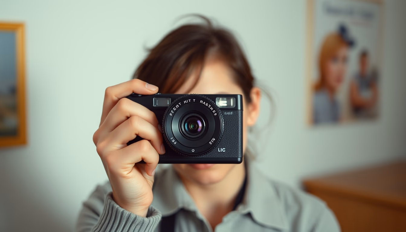 photography vintage camera in editorial style