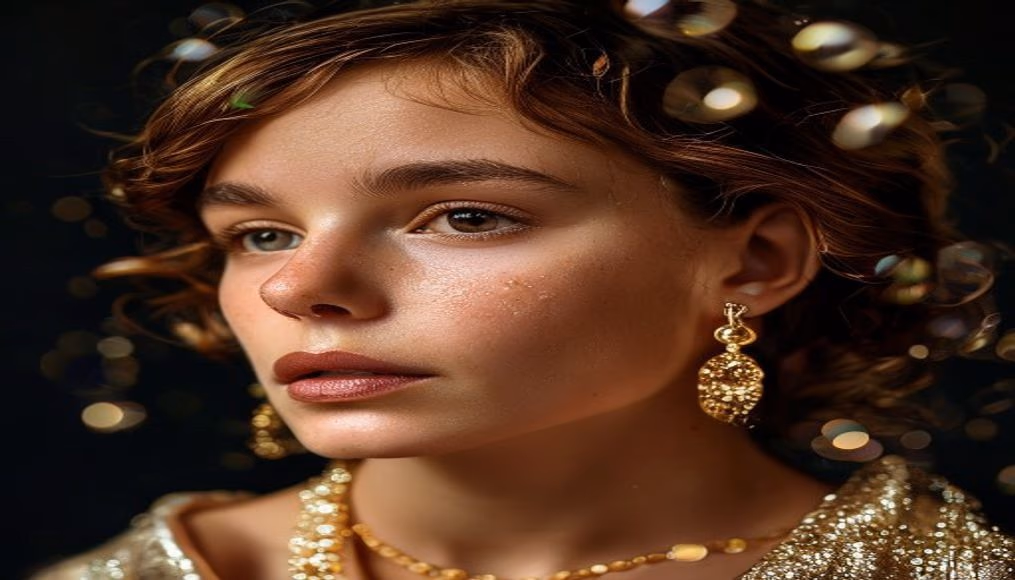 piaget possession earrings in luxury editorial photography