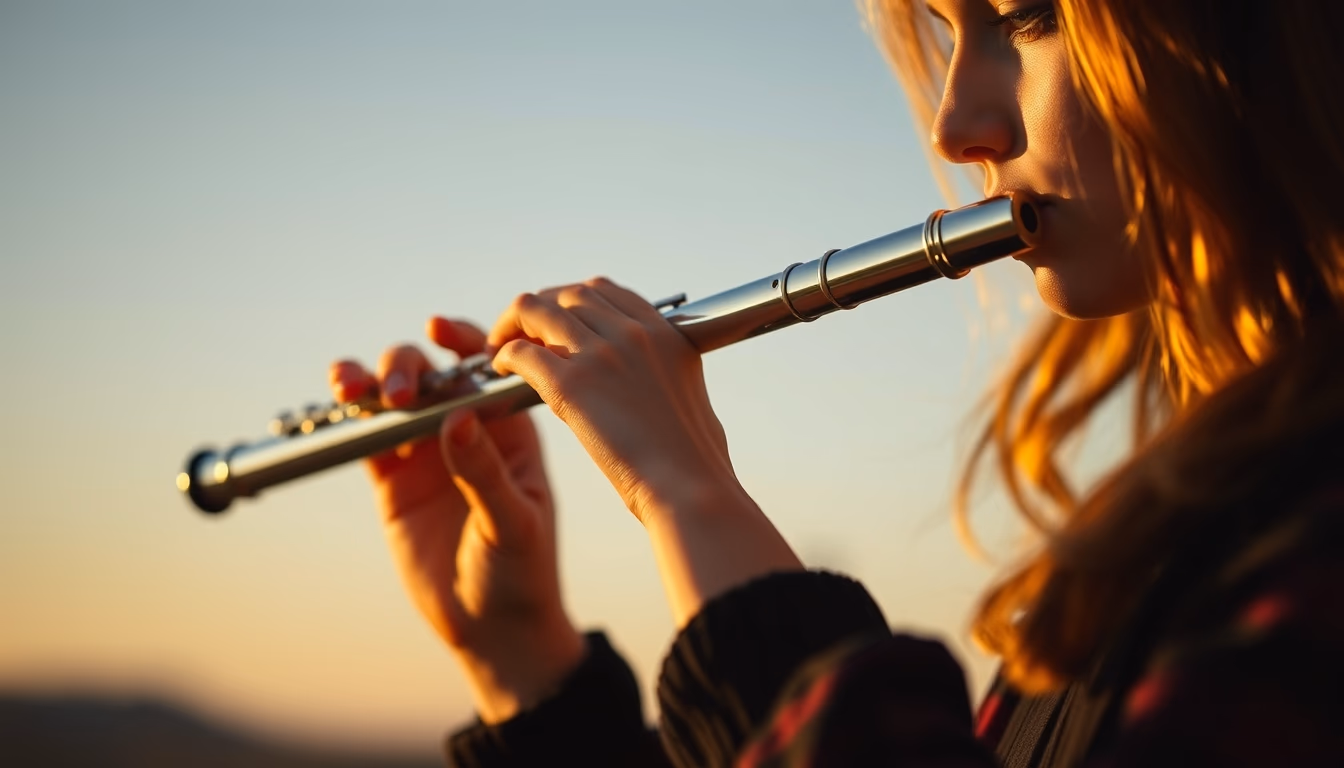 piccolo small flute in editorial style