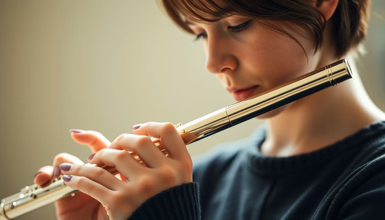 piccolo small flute in editorial style