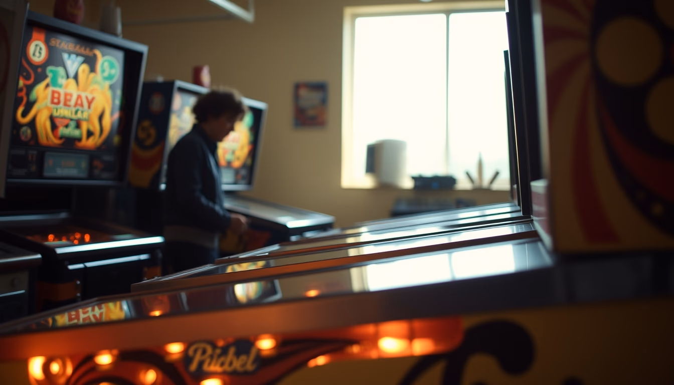 pinball machine 1970s in editorial style