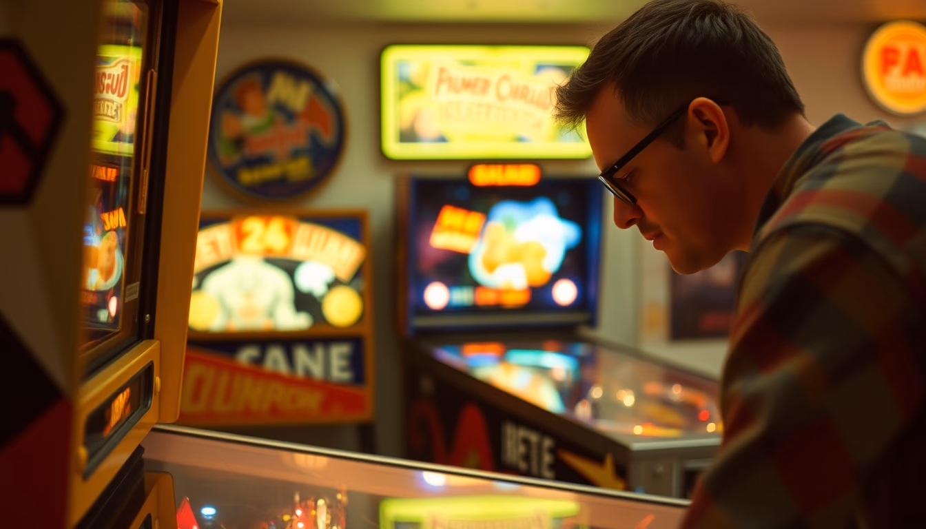 pinball machine 1970s in editorial style