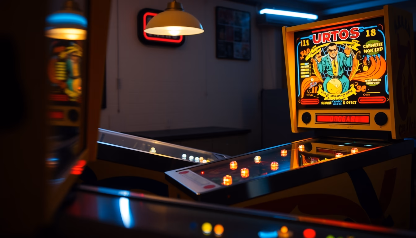 pinball machine 1970s in editorial style
