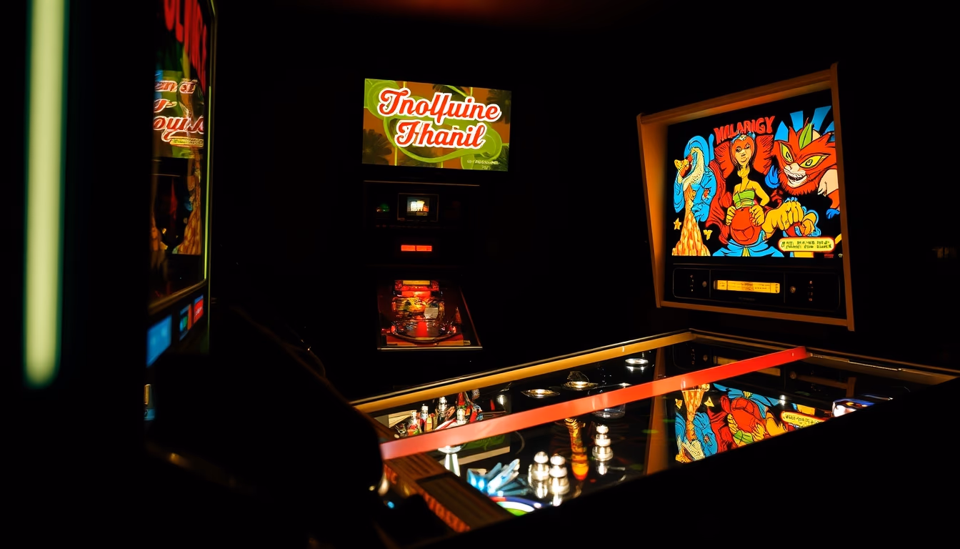 pinball machine 1970s in editorial style