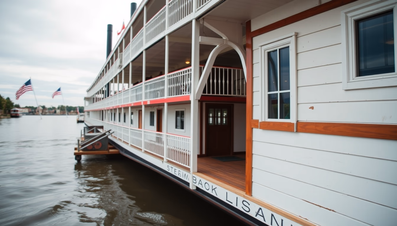 pioneer steamboat mississippi in editorial style