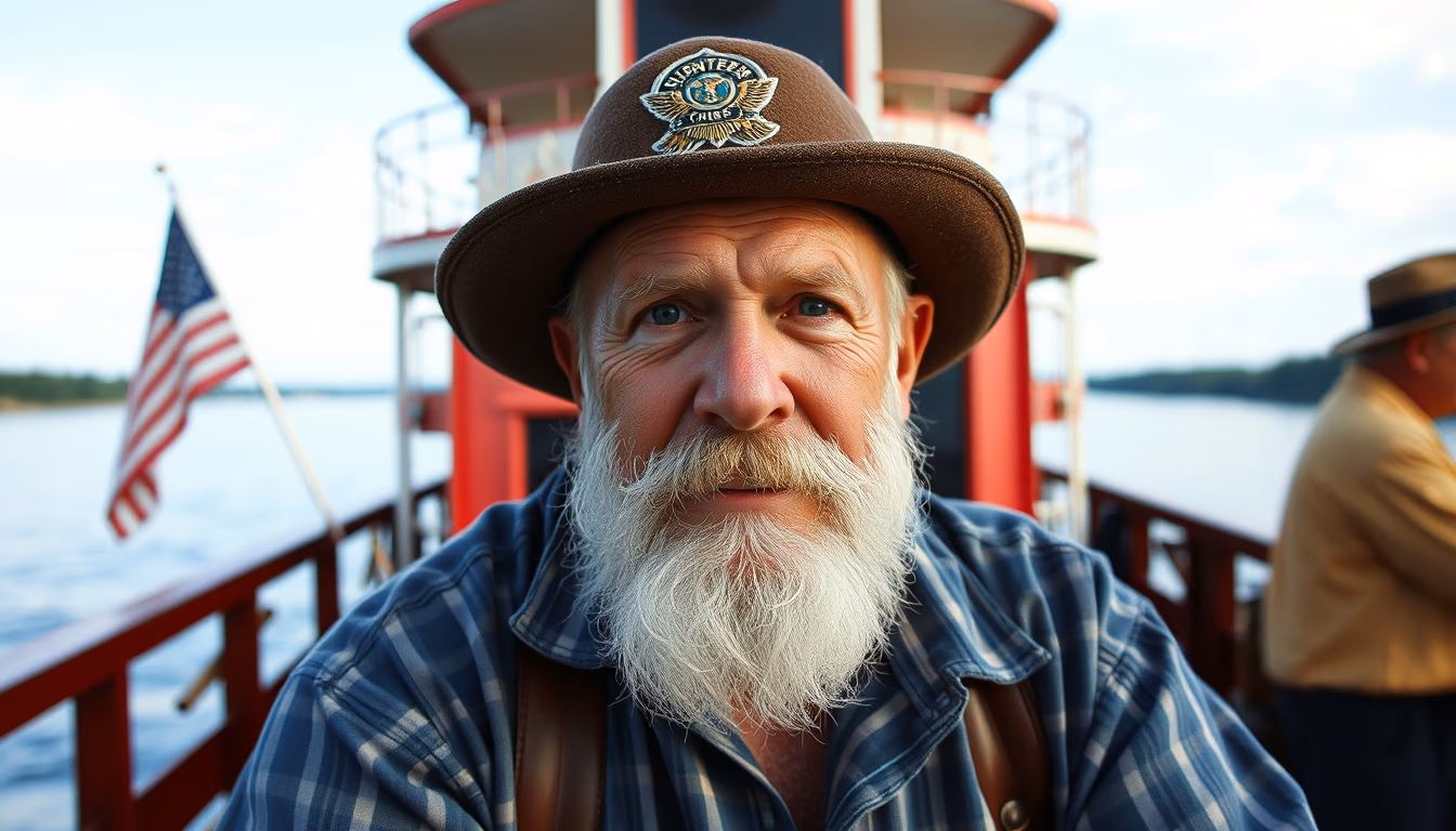 pioneer steamboat mississippi in editorial style