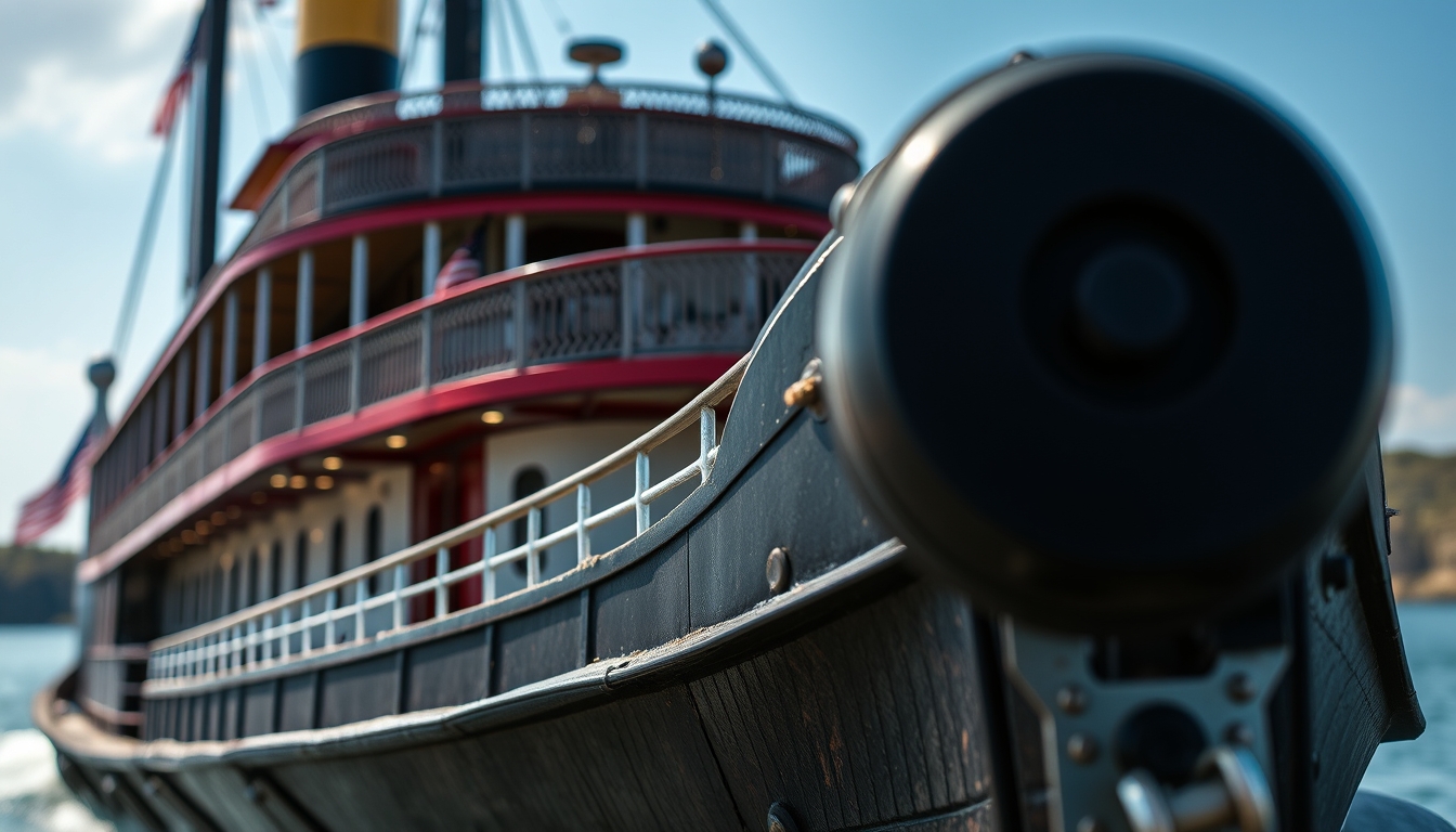 pioneer steamboat mississippi in editorial style