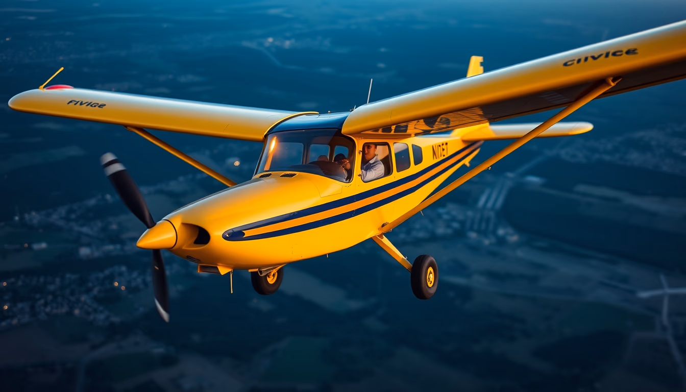 piper cub vintage in editorial style