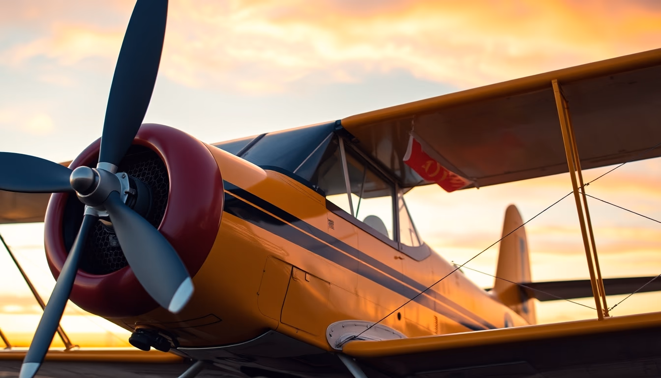 piper cub vintage in editorial style