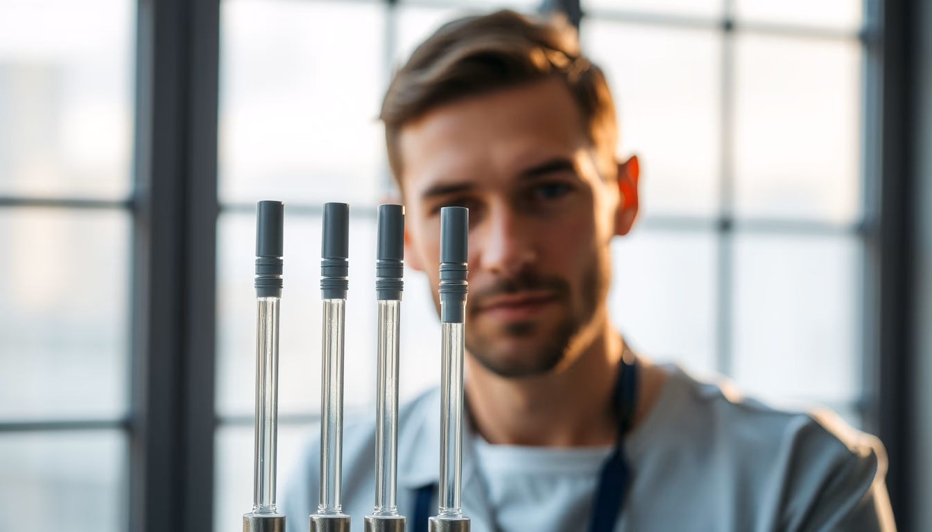 pipette tips rack in editorial style