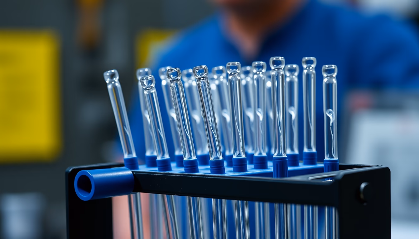 pipette tips rack in editorial style