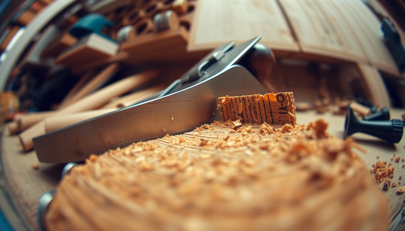 plane wood shaving in editorial style