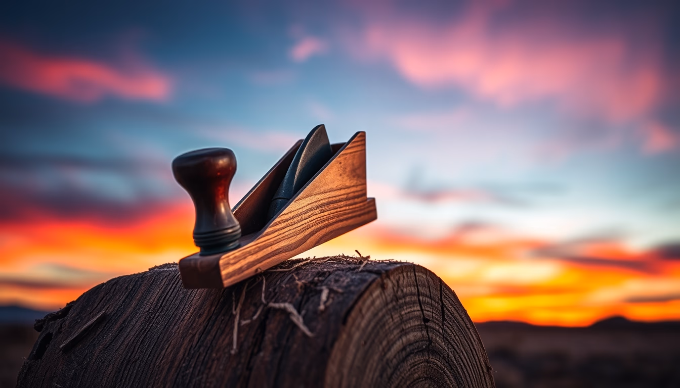 plane wood shaving in editorial style