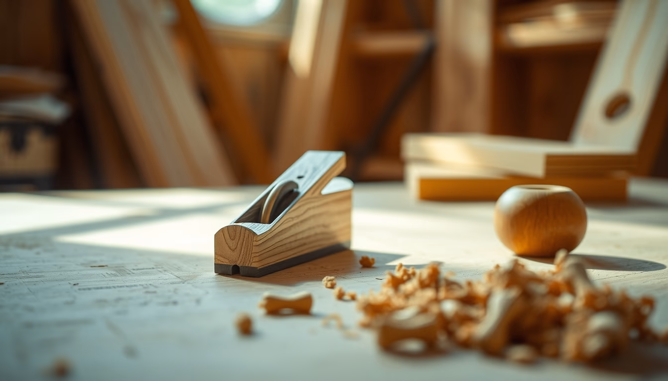 plane wood shaving in editorial style