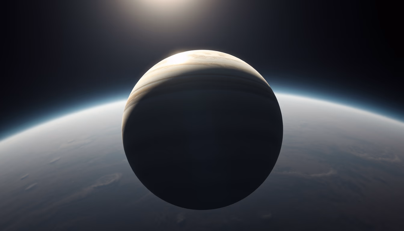 Planet jupiter atmosphere em estilo editorial