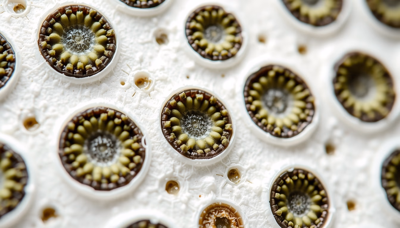 plant cell wall closeup in editorial style