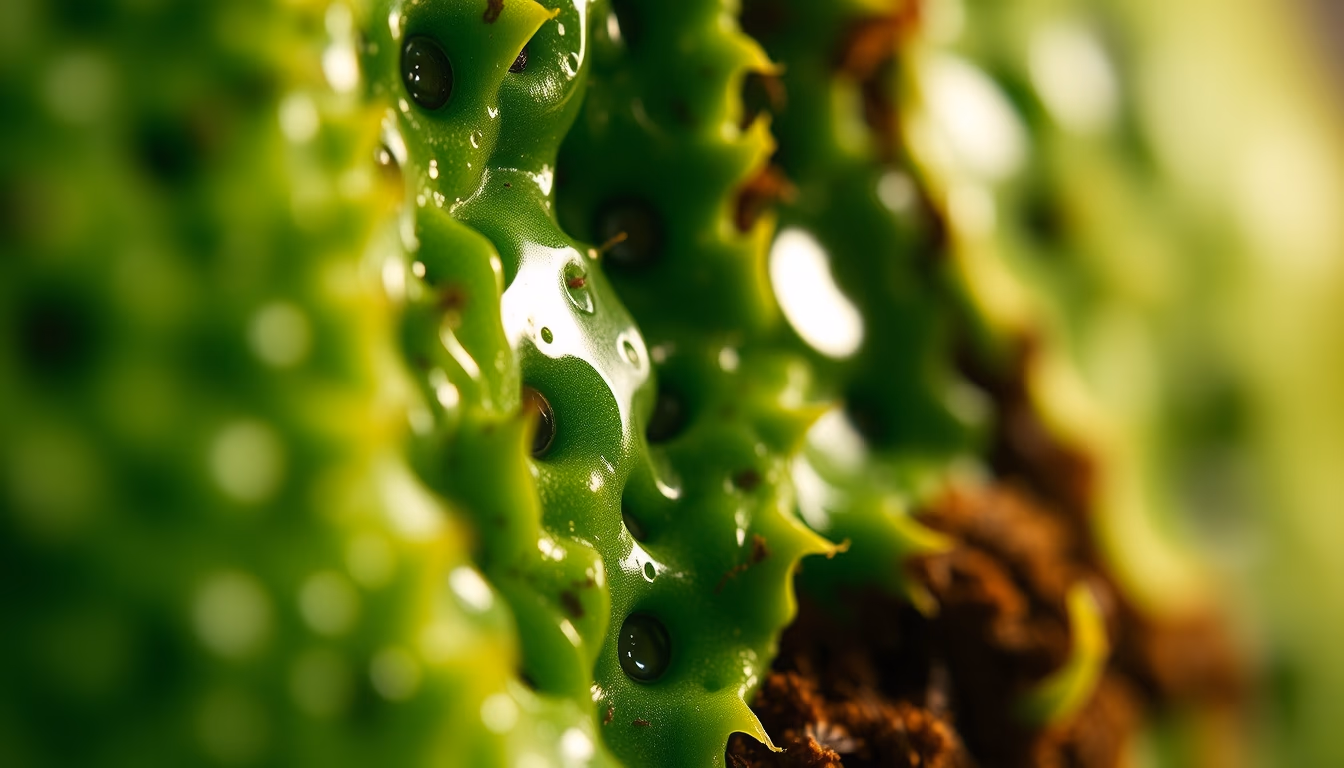 plant cell wall closeup in editorial style