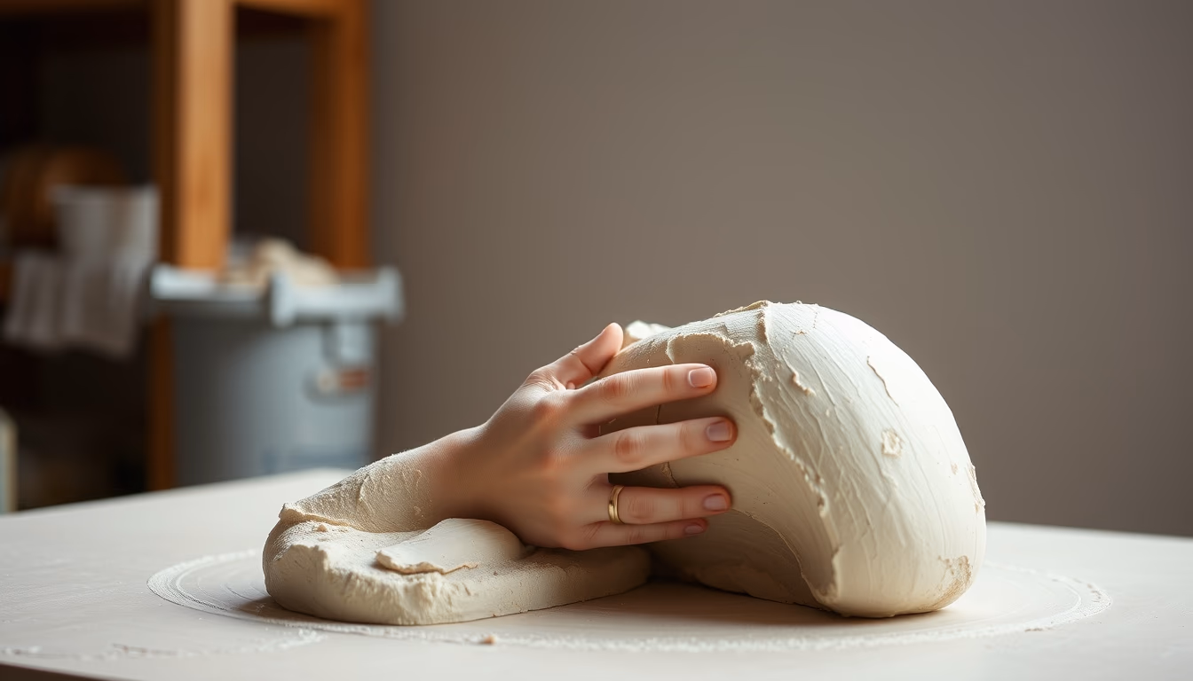 plaster mold sculpture in editorial style