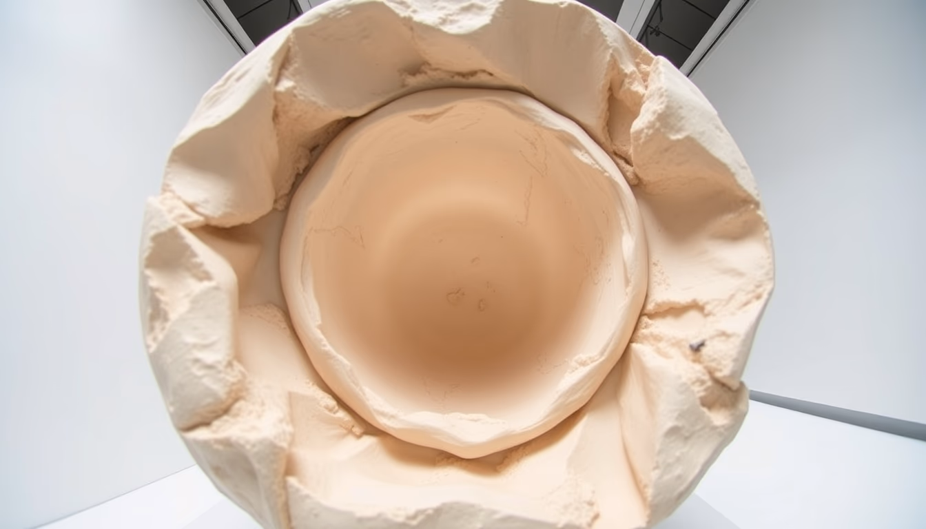 plaster mold sculpture in editorial style