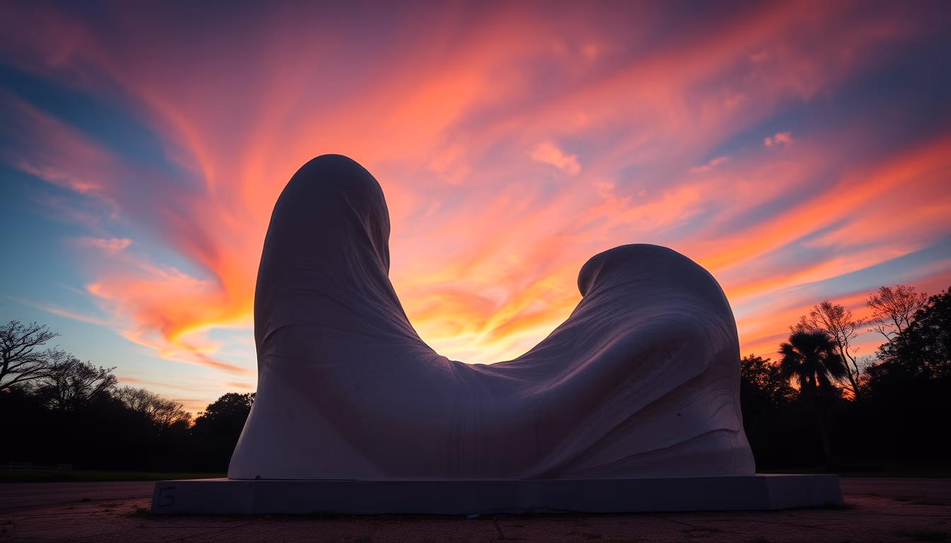 plaster mold sculpture in editorial style