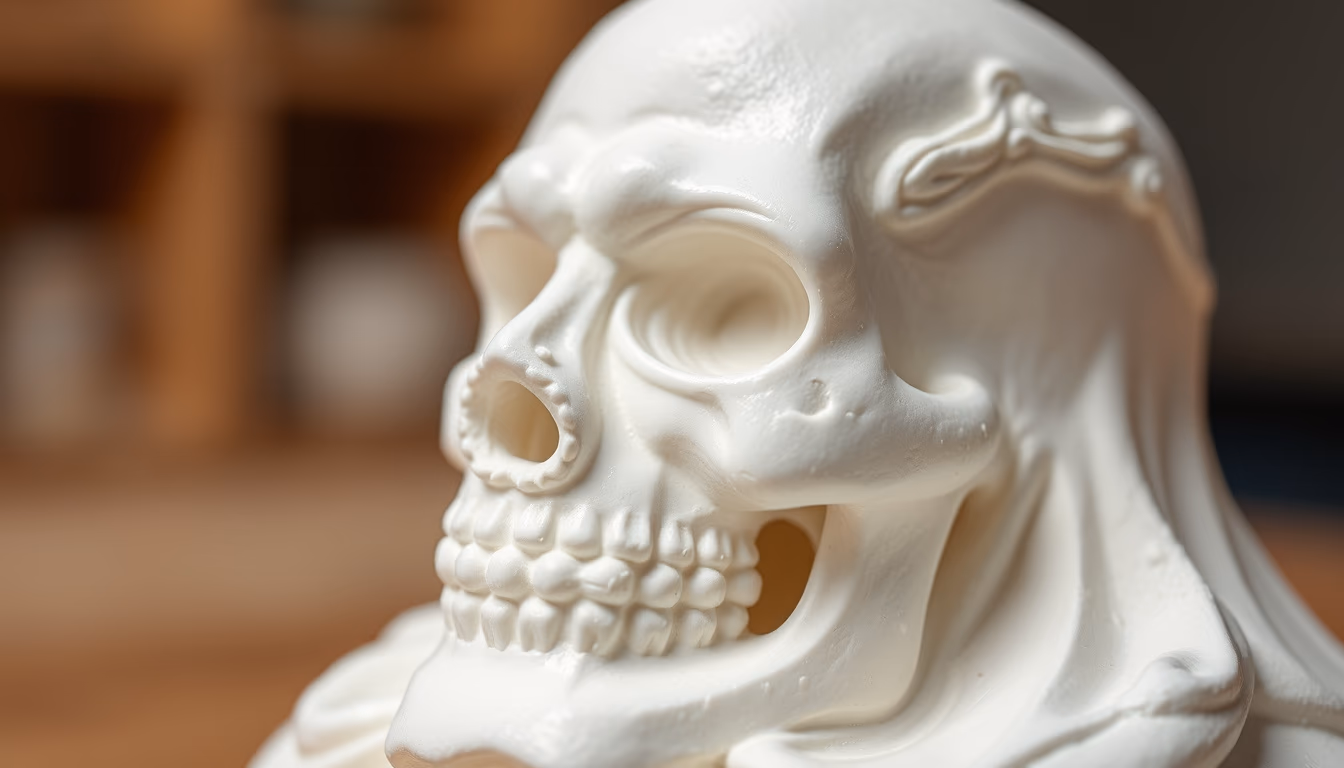 plaster mold sculpture in editorial style