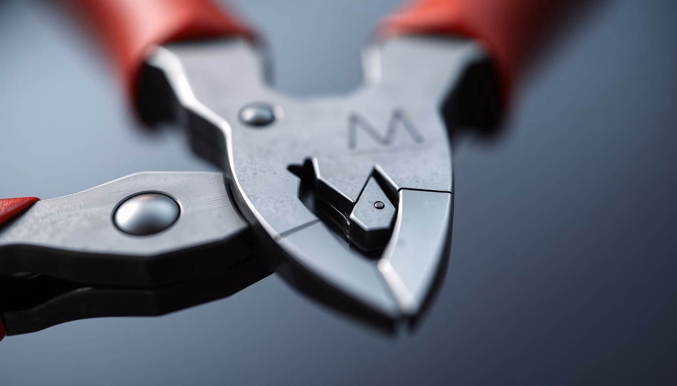 Pliers macro detail em estilo editorial