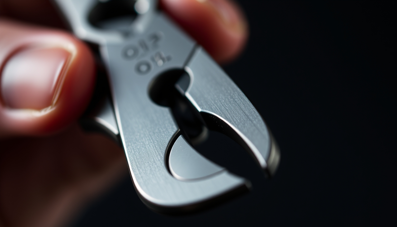 pliers macro detail in editorial style