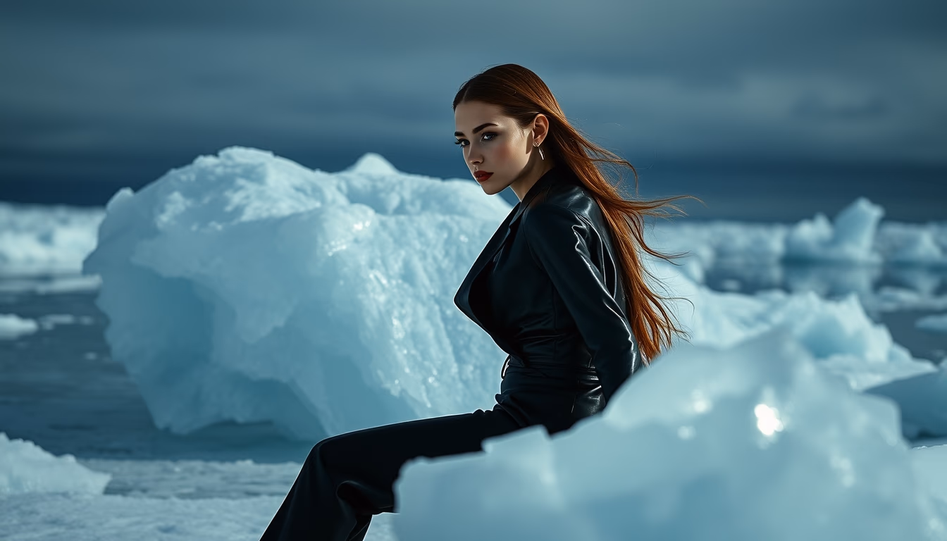 pluto surface ice in editorial style