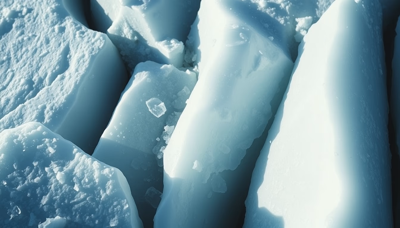 pluto surface ice in editorial style