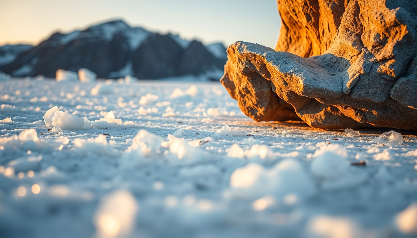 pluto surface ice in editorial style