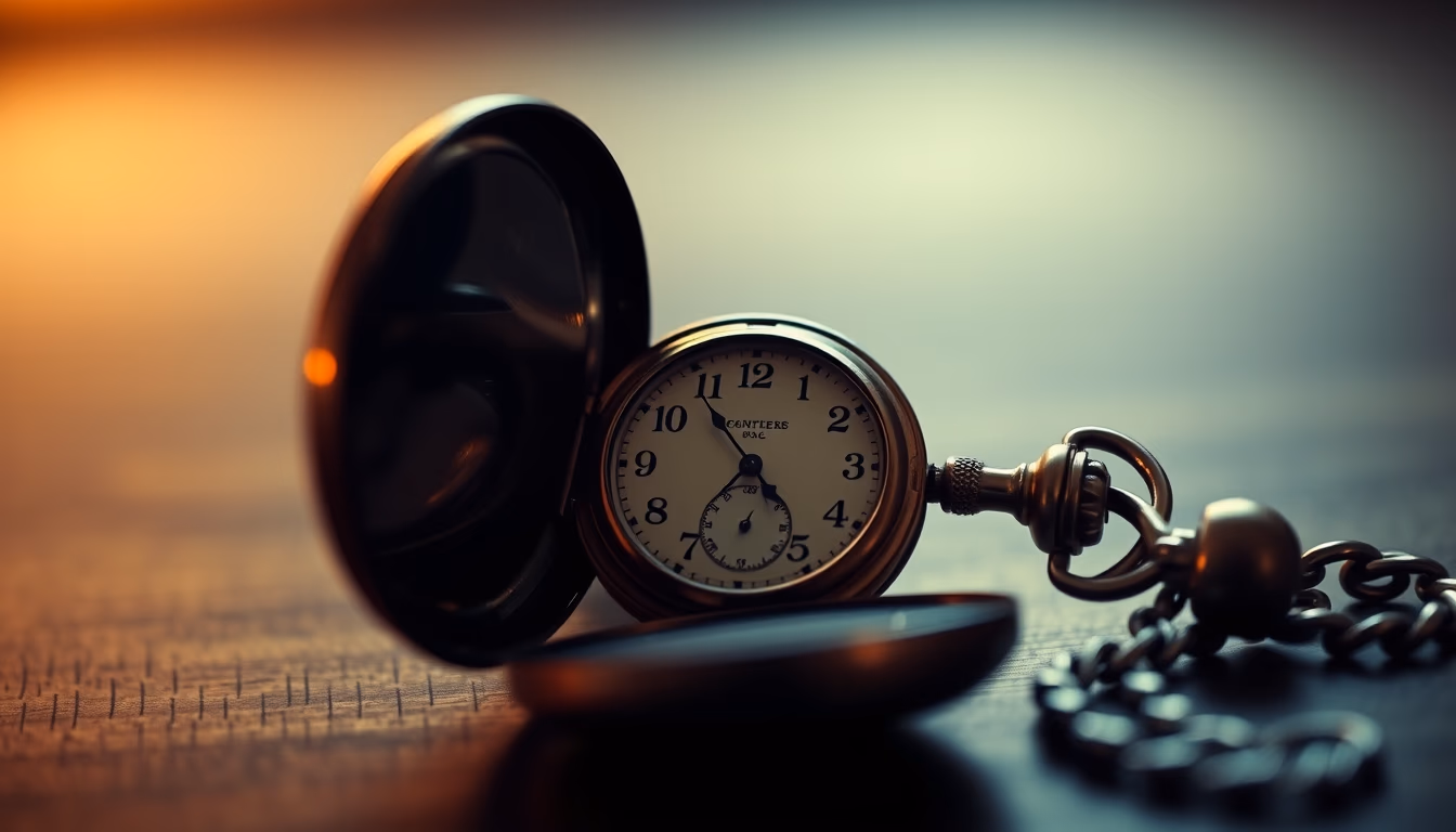 pocket watch antique in editorial style