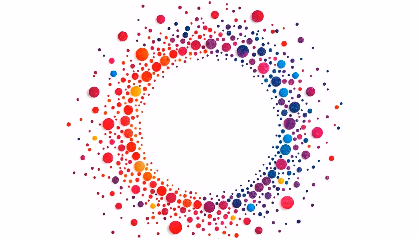 pointillism seurat dots in editorial style