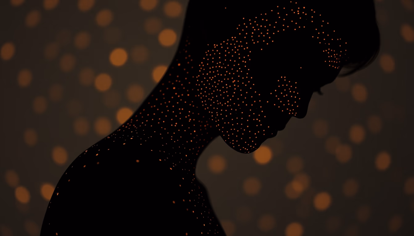 pointillism seurat dots in editorial style